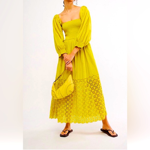 NEW 💛 Free People 💛 Perfect Storm midi dress XS - Picture 1 of 10